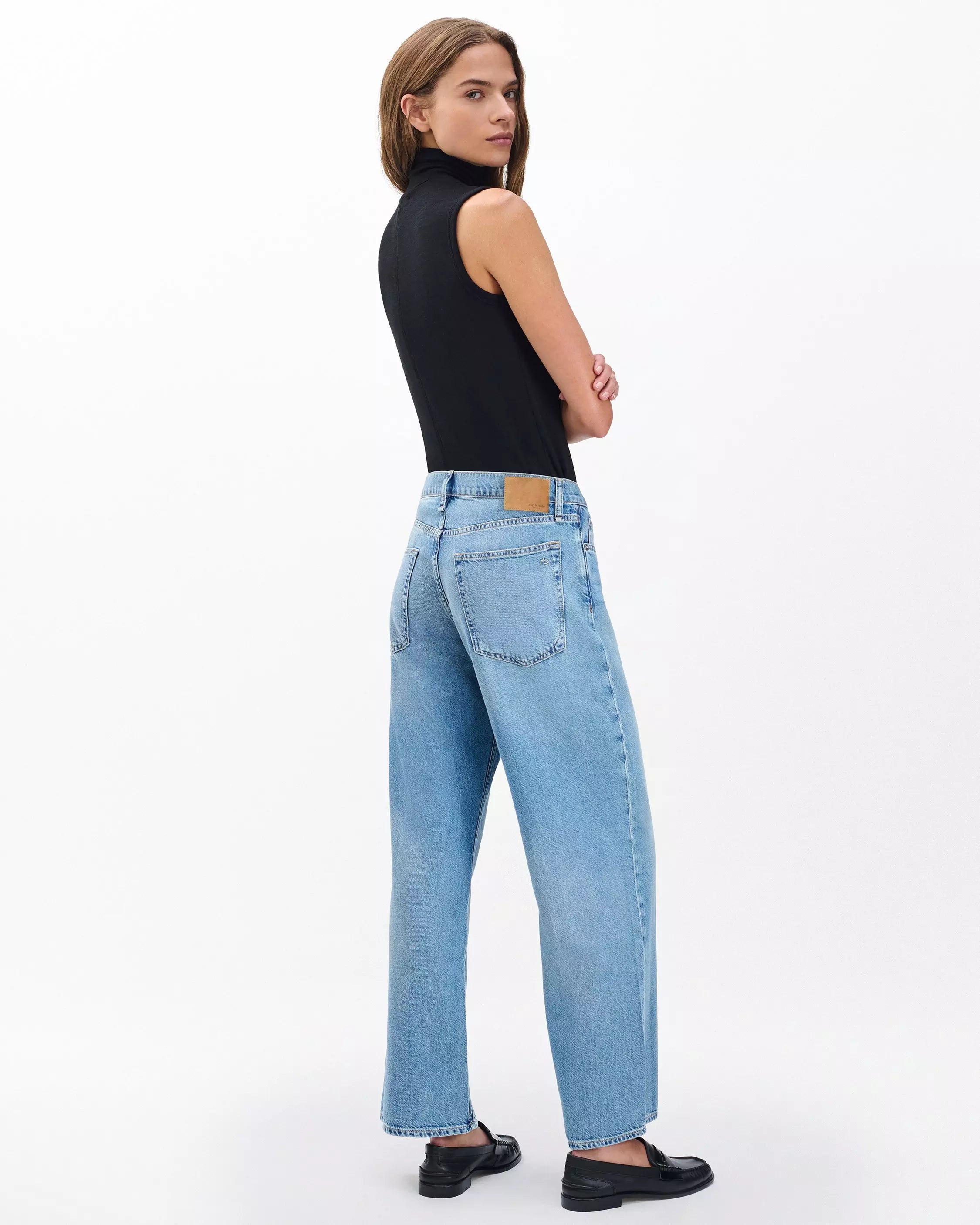 Rag & Bone Saige Ankle Relaxed Straight Jeans