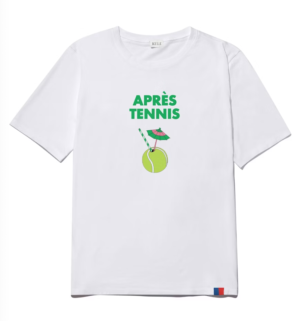 KULE Modern Apres Tennis Tee White Green