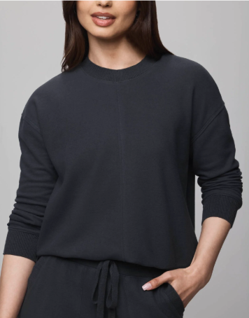 Splendid Winslow Crewneck Pullover in Lead RF5K470