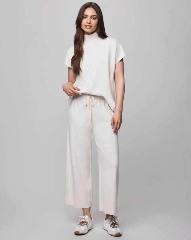 Splendid Winslow Mockneck Pullover in Pale Oak Heather RF4K150