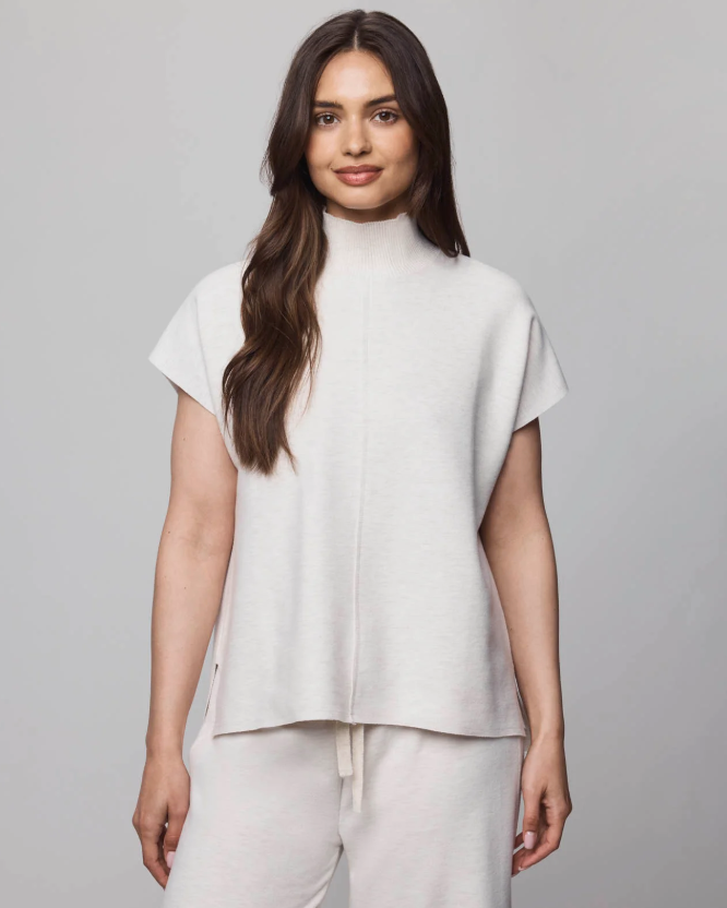 Splendid Winslow Mockneck Pullover in Pale Oak Heather RF4K150