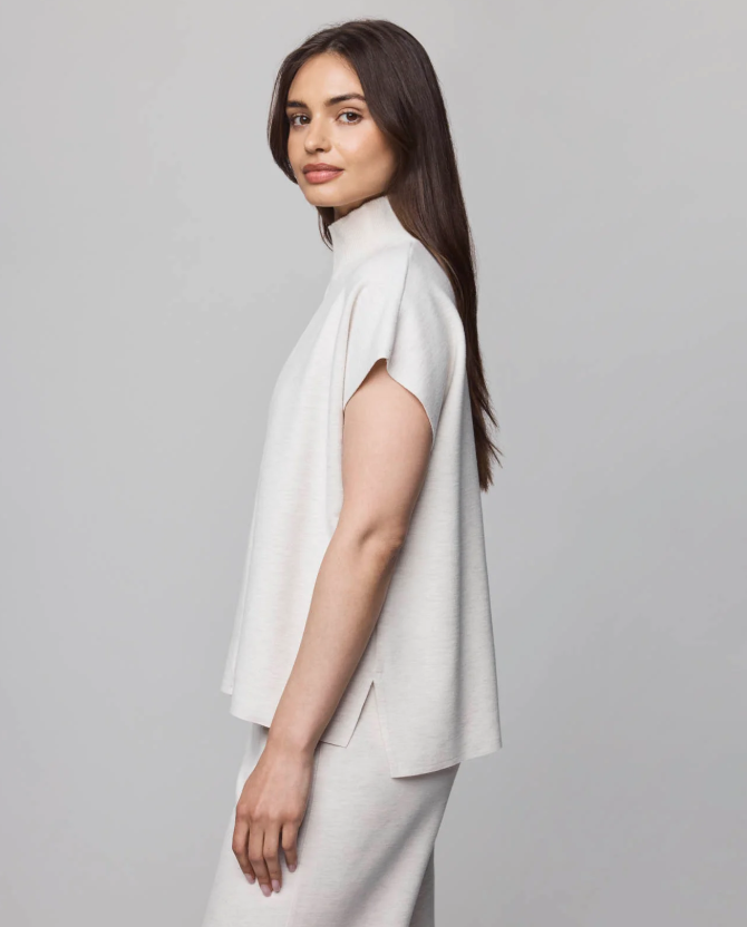 Splendid Winslow Mockneck Pullover in Pale Oak Heather RF4K150