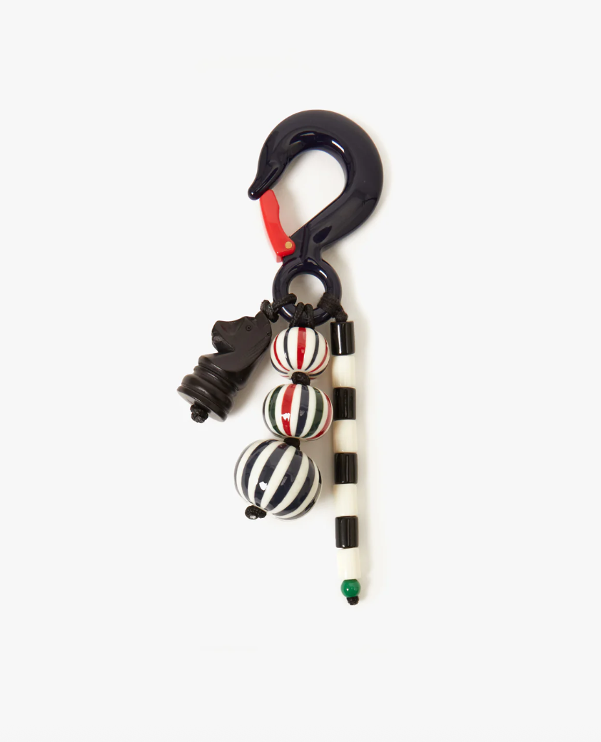 Clare V. Beaded Stripe Fob SG-FO-FB-100049