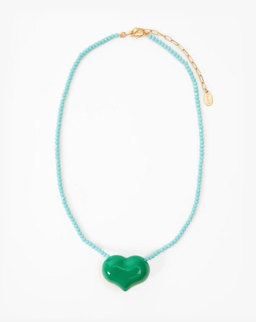 Clare V. Beaded Heart Necklace JW-NC-NL-100156