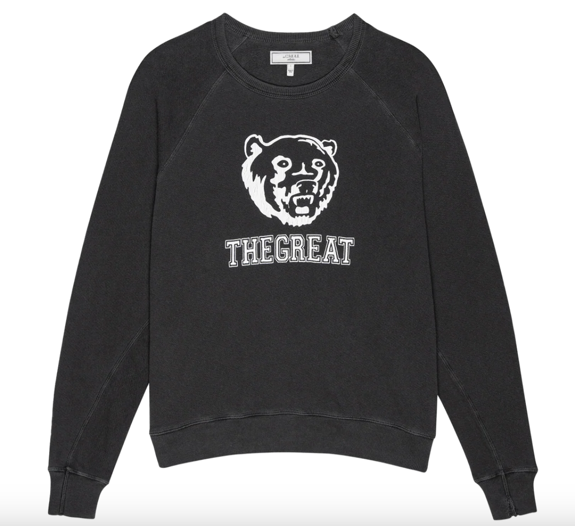 The Great The College Sweatshirt with Bear Graphic