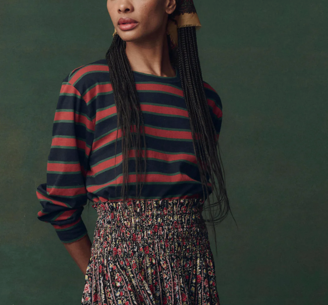 The Great The Campus Crew in Navy Bridle Stripe