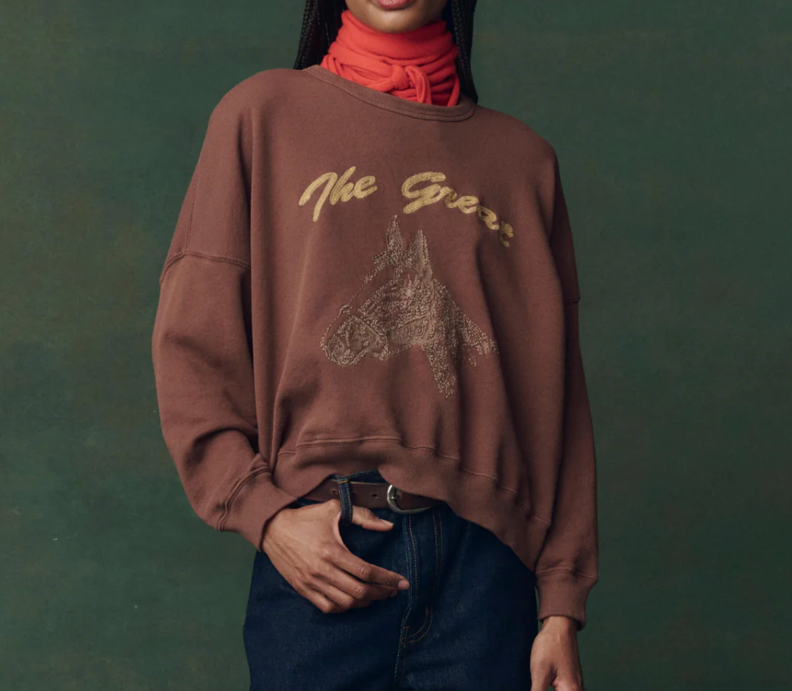 The Great The Teammate Sweatshirt with Horse Embroidery