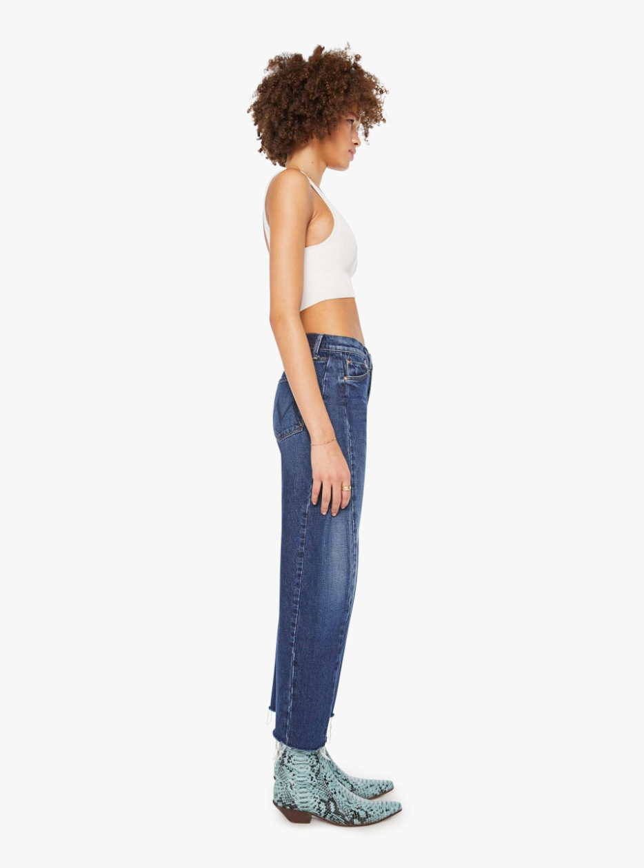 Mother Denim The Mid Rise Full-Pipe Flood Fray 11386-1396-UPL