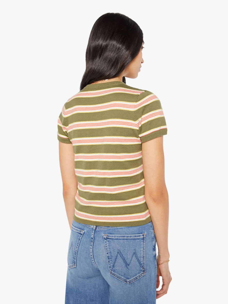 Mother Denim The Itty Bitty Scoop Tee Shirt 81976-1840-OVN