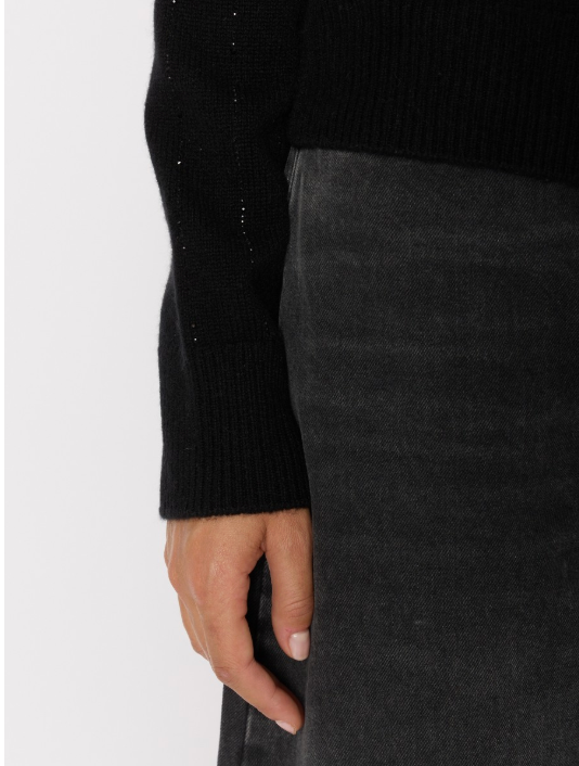 Berenice My Strass Cashmere Cardigan with Rhinestone Stripes