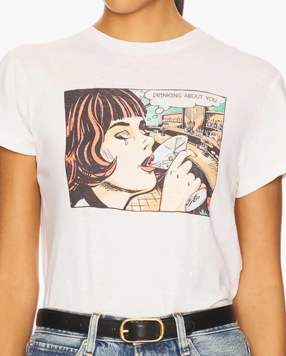 RE/DONE Classic Tee Drinking About You 024-02WCGT250