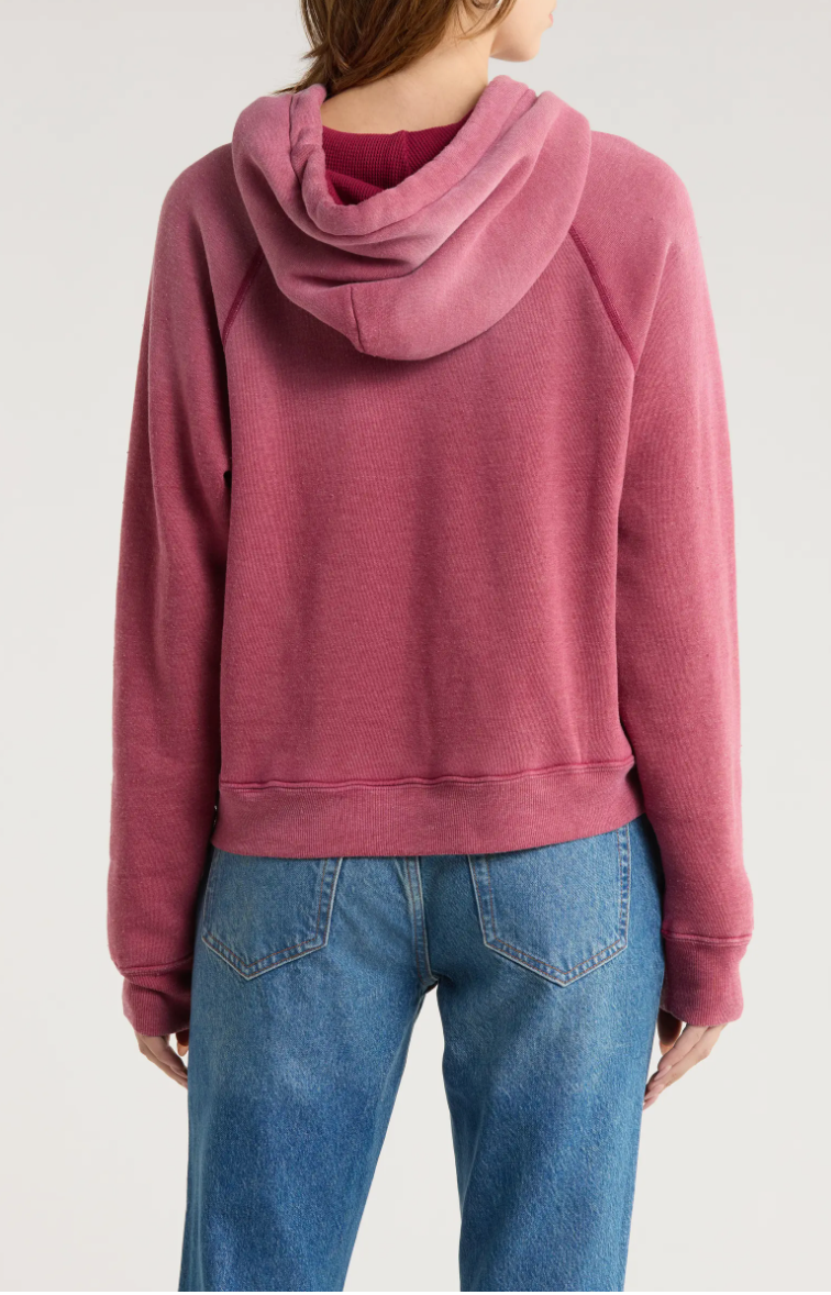 RE/DONE Thermal Lined Raglan Snoopy Hoodie