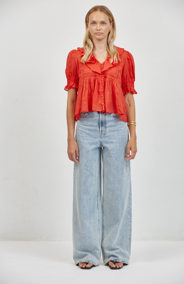 a.ren robine ruffle top PL2047