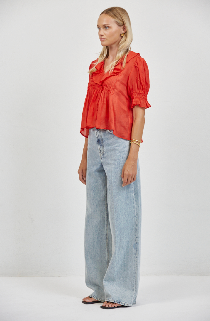 a.ren robine ruffle top PL2047