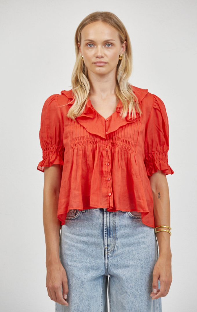 a.ren robine ruffle top PL2047