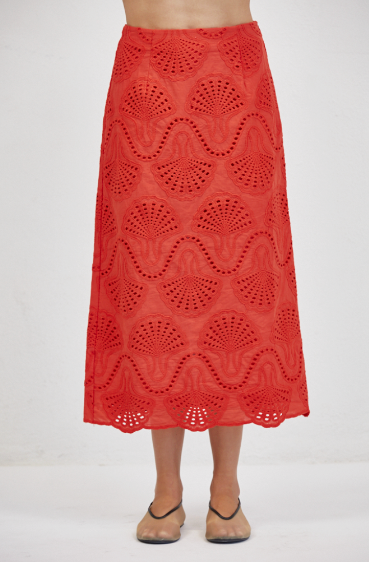 a.ren cannes eyelet skirt PW2031B