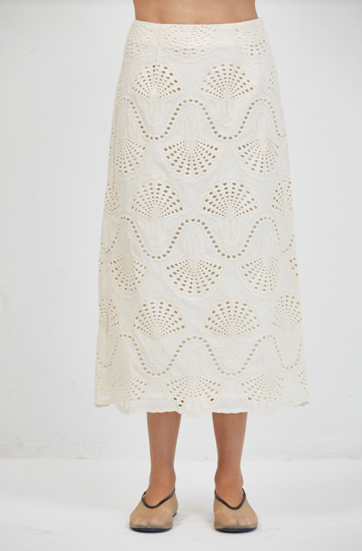 a.ren cannes eyelet skirt PW2031B