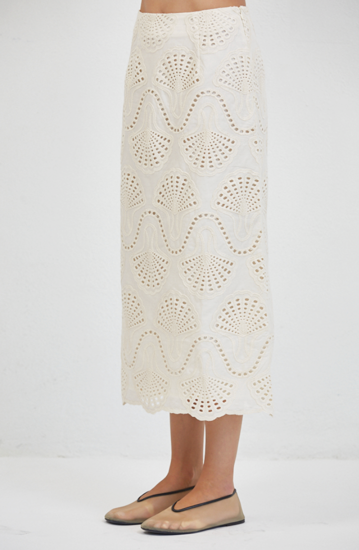 a.ren cannes eyelet skirt PW2031B