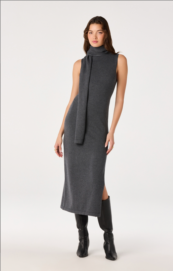 ASTR Shyanne Turtleneck Scarf Sweater Dress