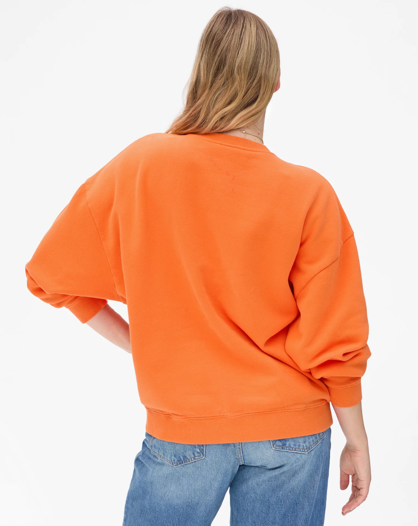 Clare V. Overzised Sweatshirt Flcoked Beaucoup Cool AP-LS-LS-100341