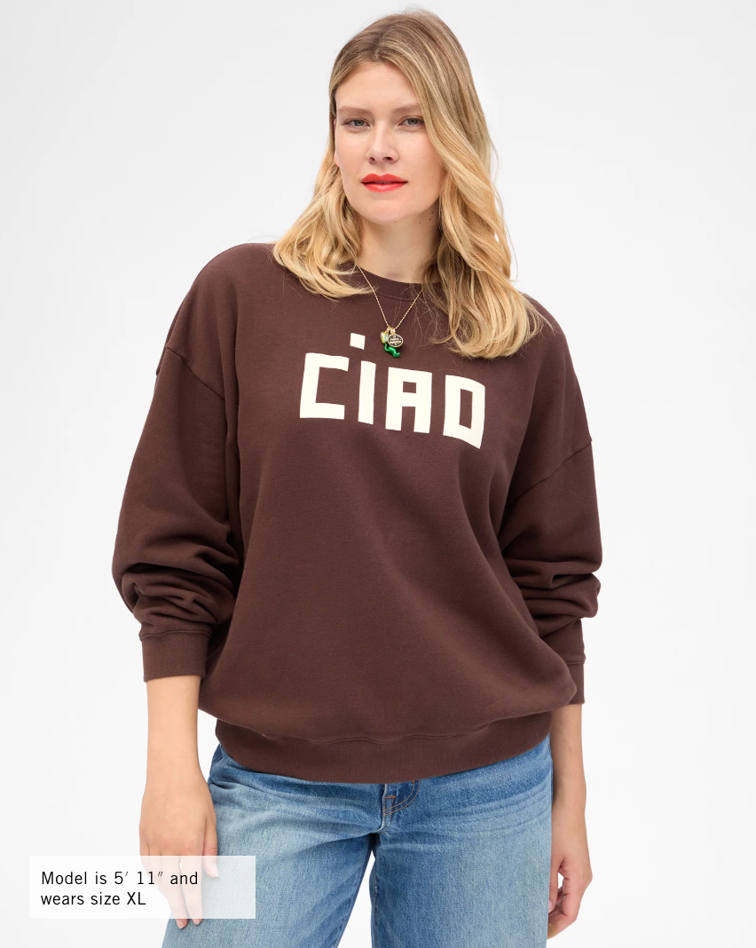 Clare V. Oversized Sweatshirt Block Ciao AP-LS-LS-100355
