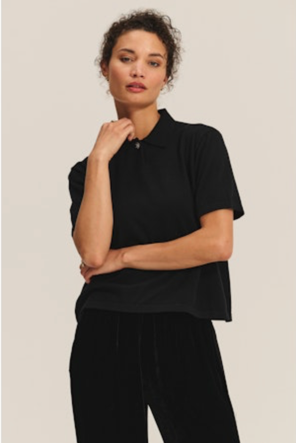 Velvet Emerson Short Sleeve Polo Top
