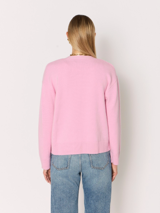 Berenice My Lover Pink Wool V-neck Cardigan