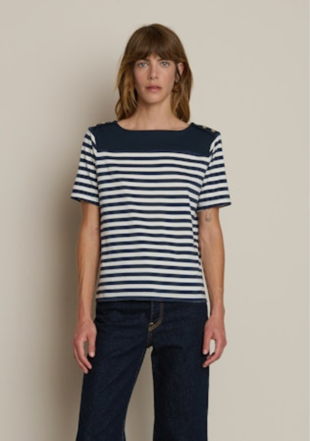 Nation Johnnie Tee in Seascape Stripe
