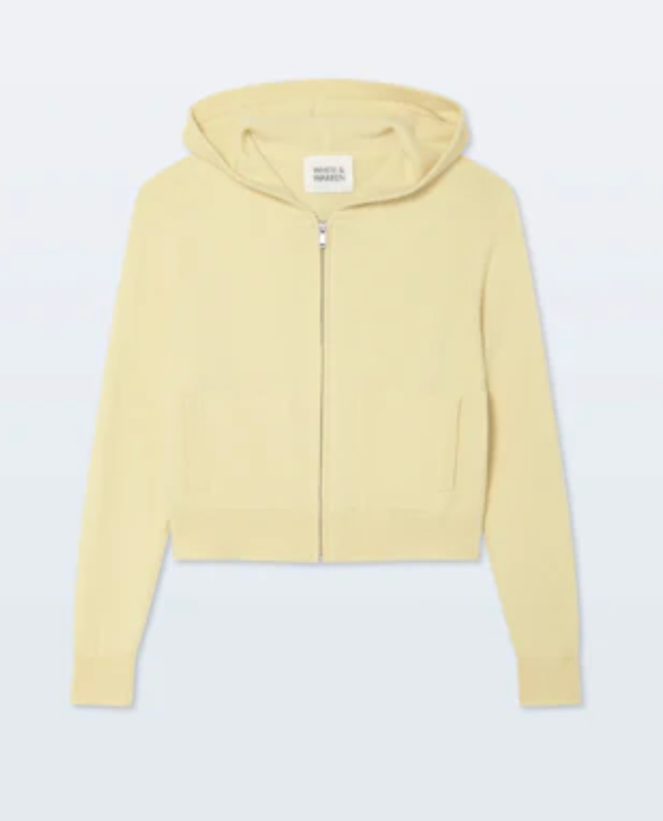 White + Warren Cashmere Varsity Hoodie 21098