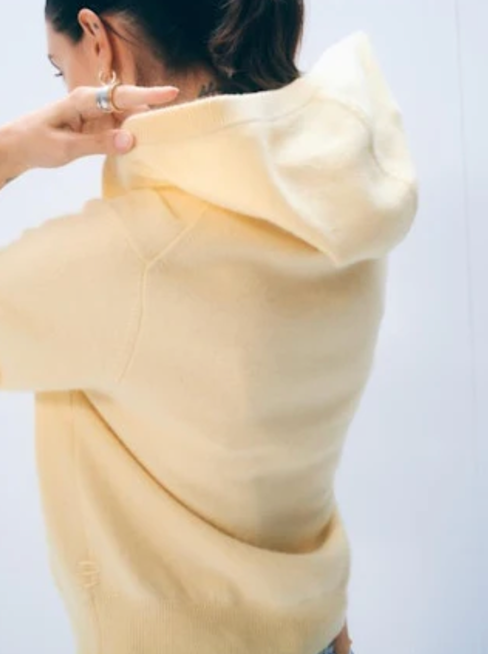 White + Warren Cashmere Varsity Hoodie 21098