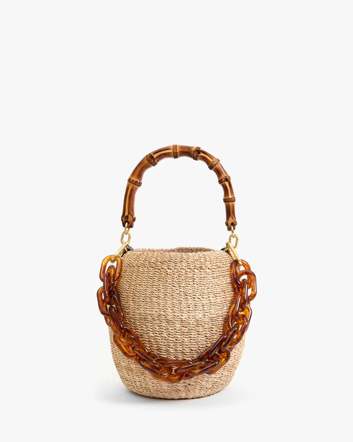 Clare V. Tortoise Shortie Strap Resin Tortoise SG-ST-SZ-100010