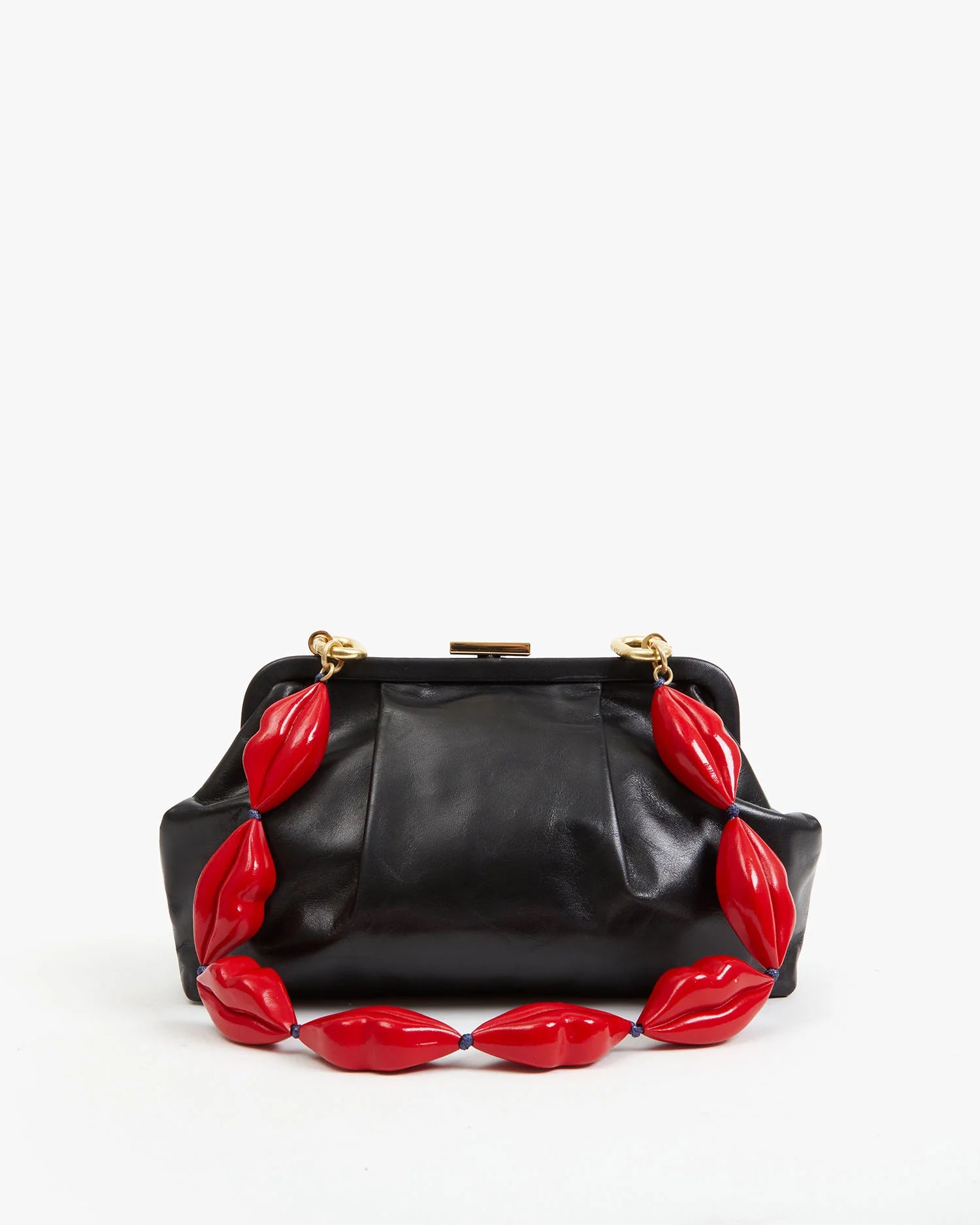 Clare V. Shortie Strap - Lips - Poppy One Size - ST-SH-NV-100013-POP-OS