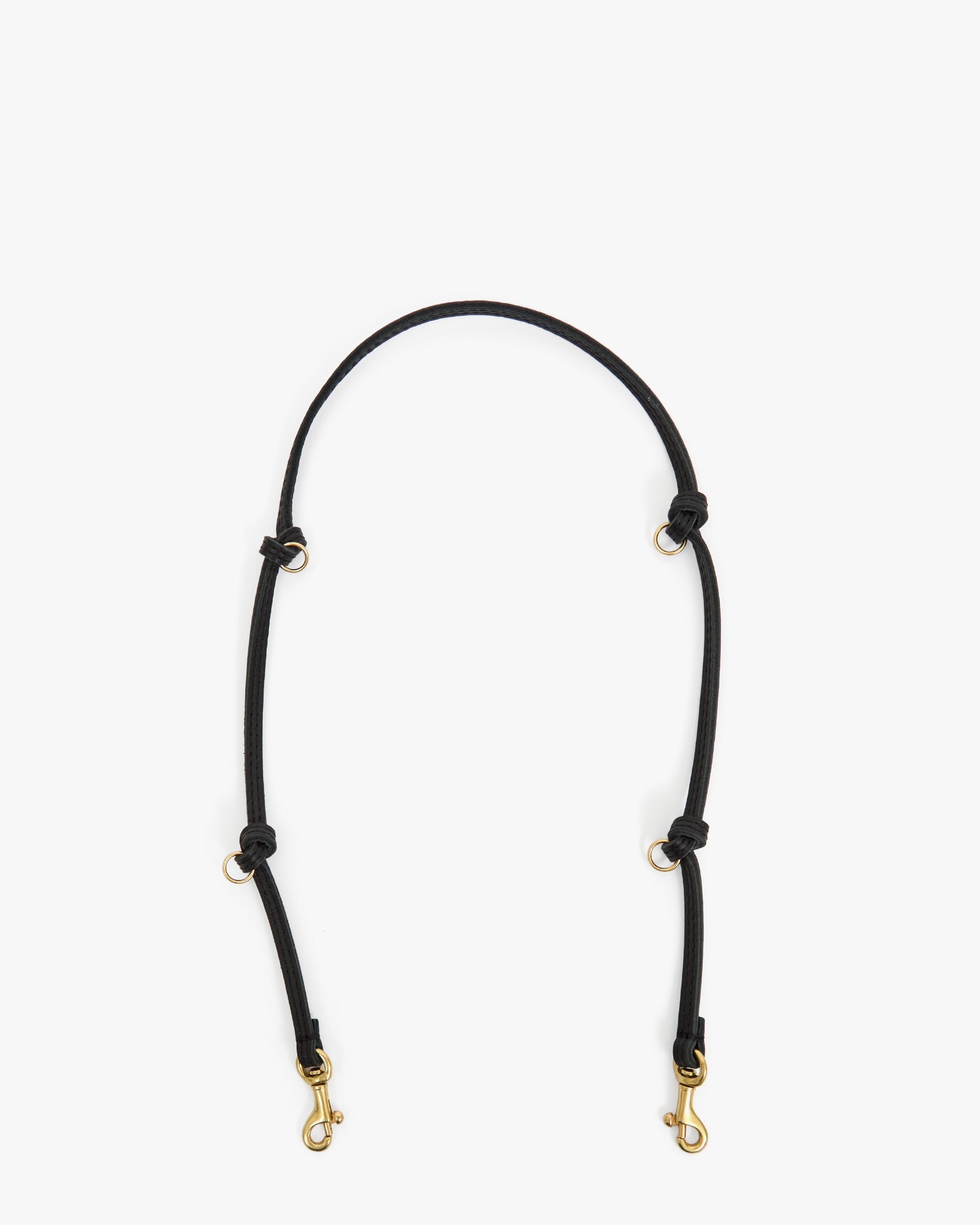 Clare V. Shoulder Strap Black Knotted Veg with Rings CVS1000723