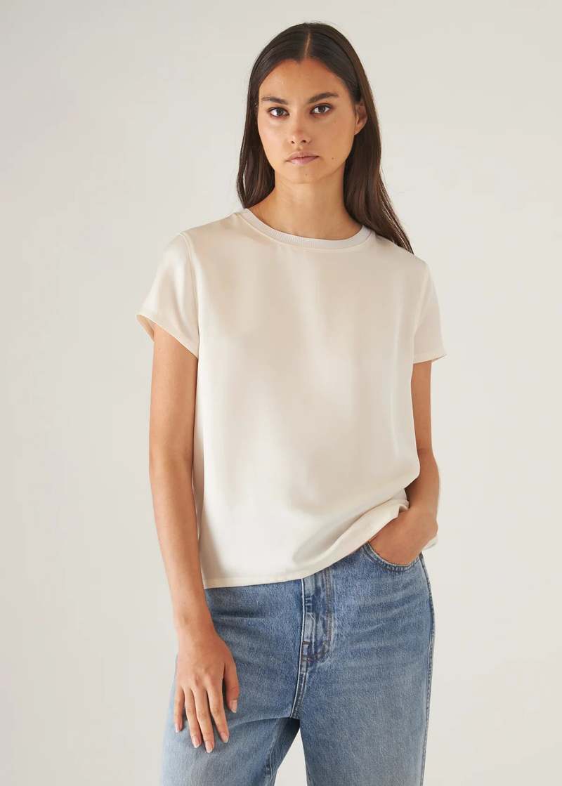 Patrick Assaraf Silk Short Sleeve Tee W47C47X