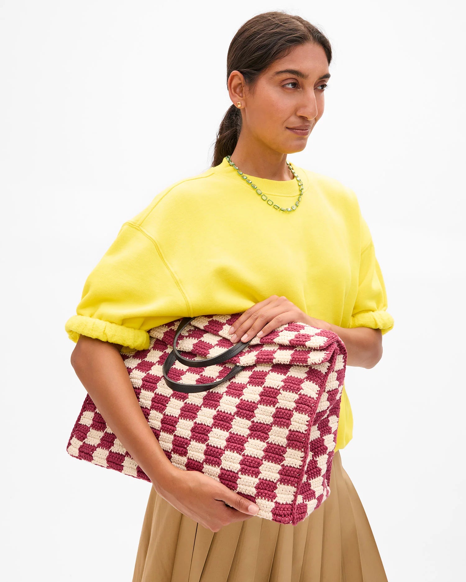 Clare V. Summer Simple Tote CVH1000354-PLMCR-OS