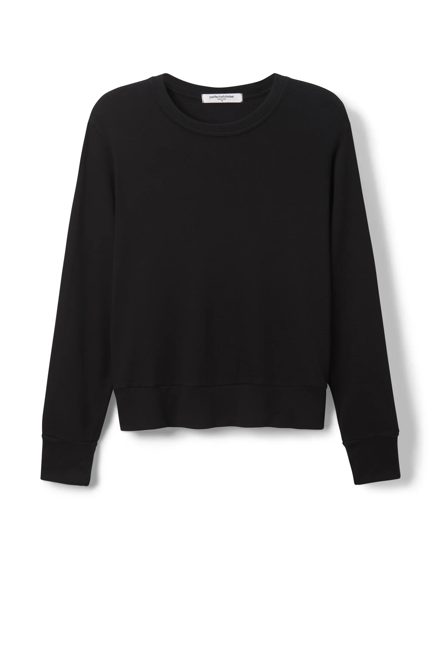 Perfect White Tee Stef Stripe Luxe Rib Pullover Sweatshirt