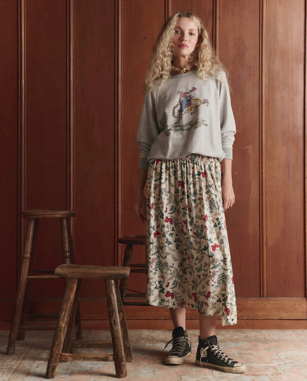 The Great The College Sweatshirt With Rider Graphic