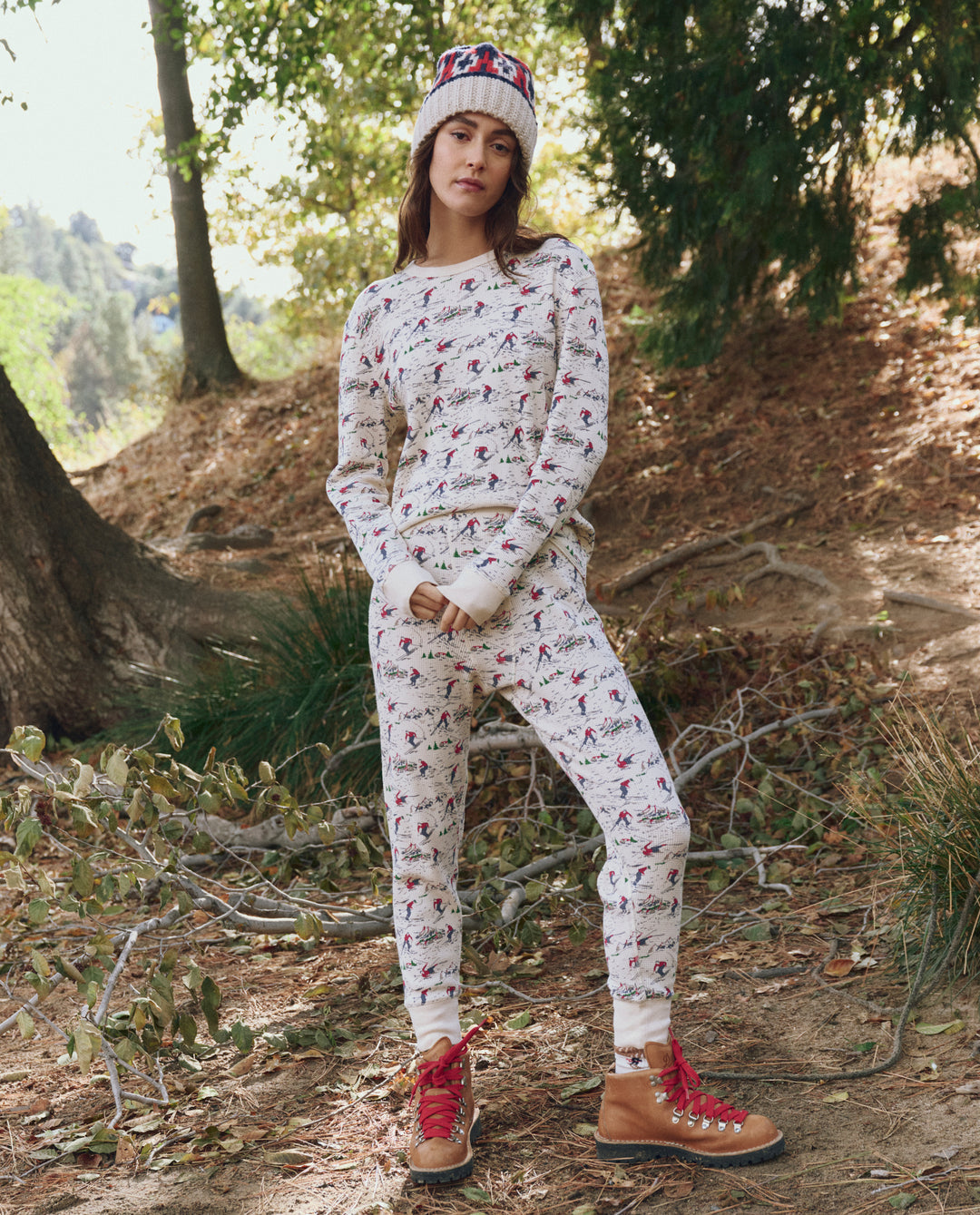 The Great The Classic Crew Thermal in Slopeside Print