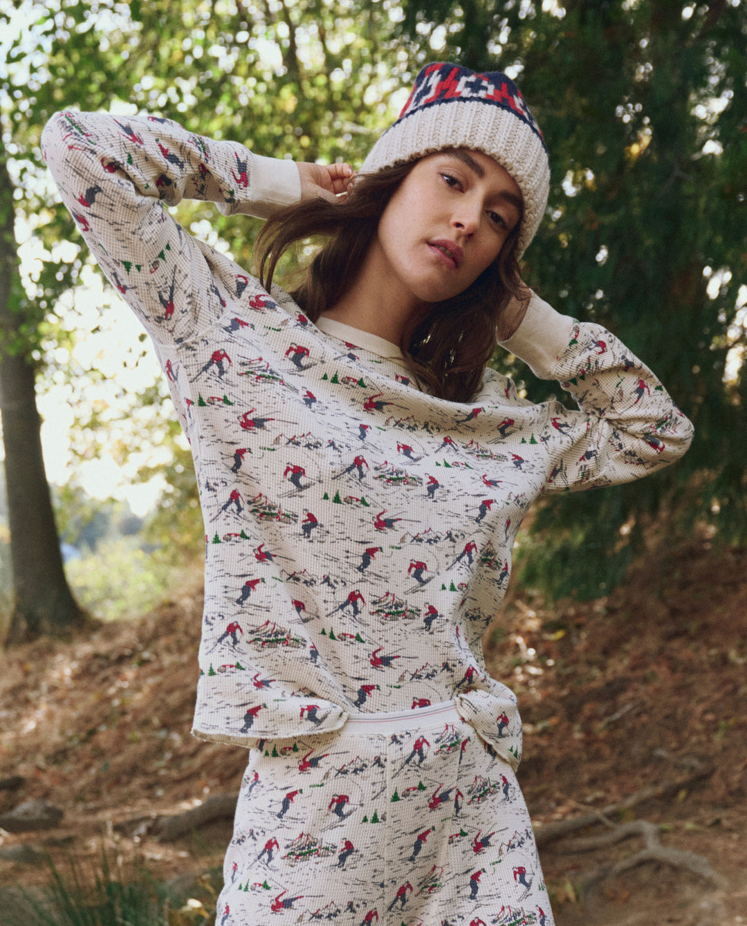 The Great The Classic Crew Thermal in Slopeside Print