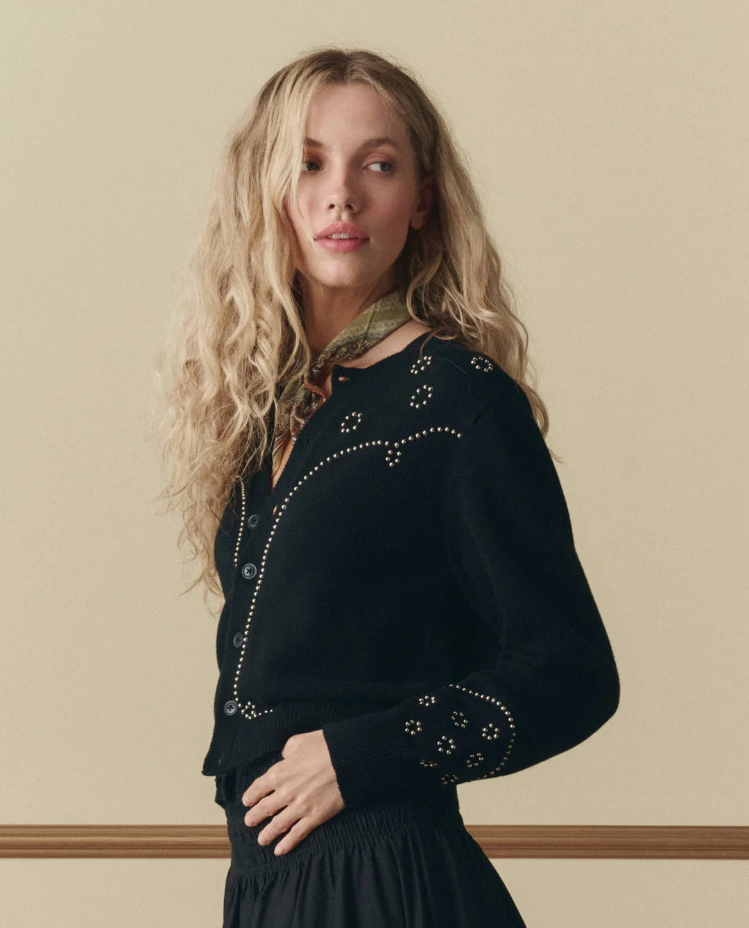 The Great The Studded Cardigan