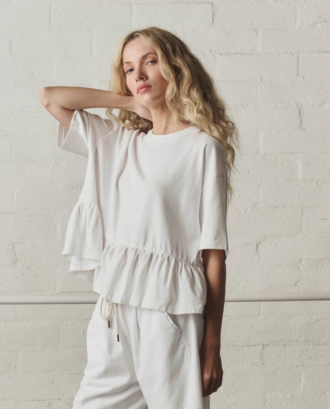 The Great Overized Ruffle Peplum Tee
