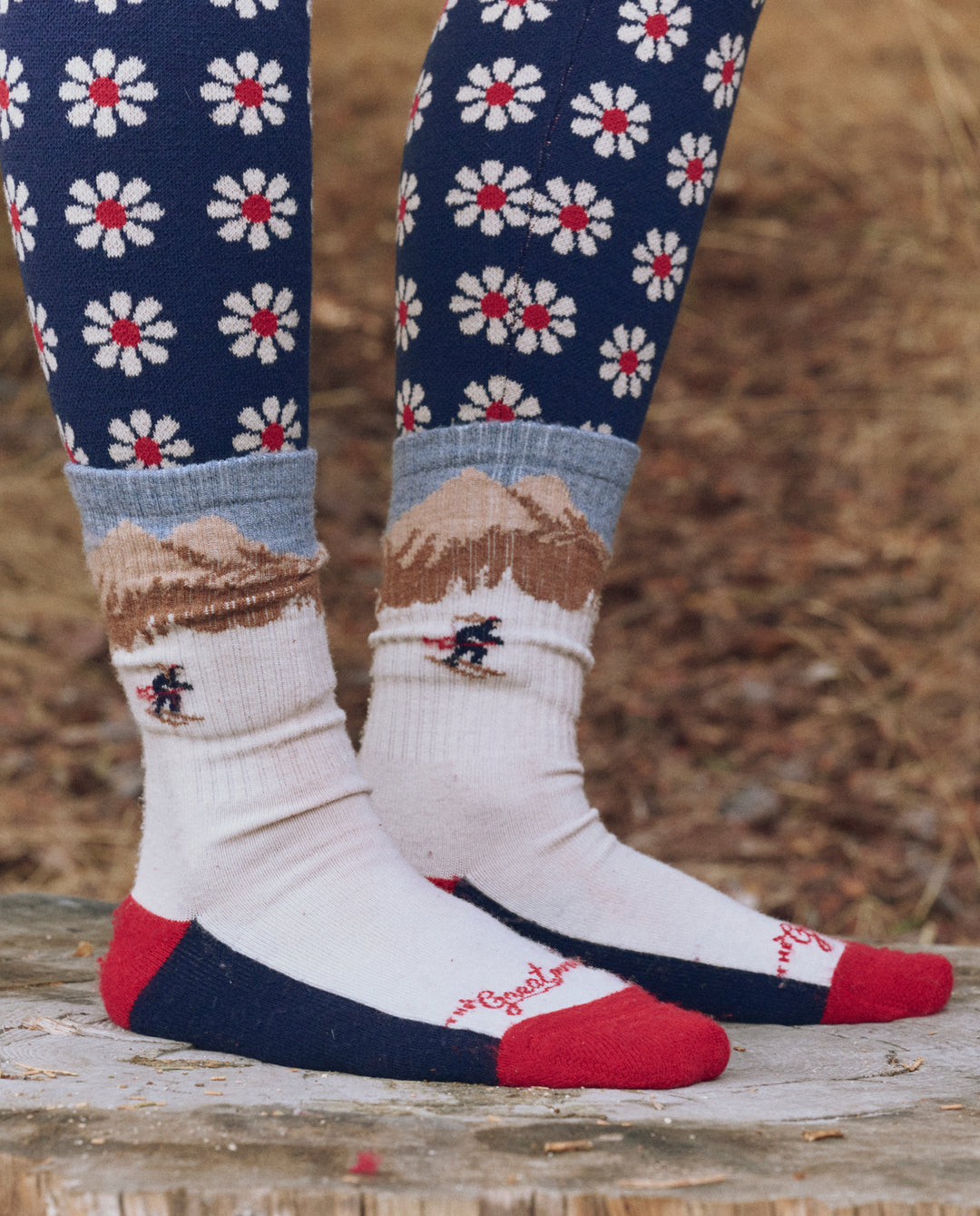 The Great The Ridge Runner Sock in Cream Skiier