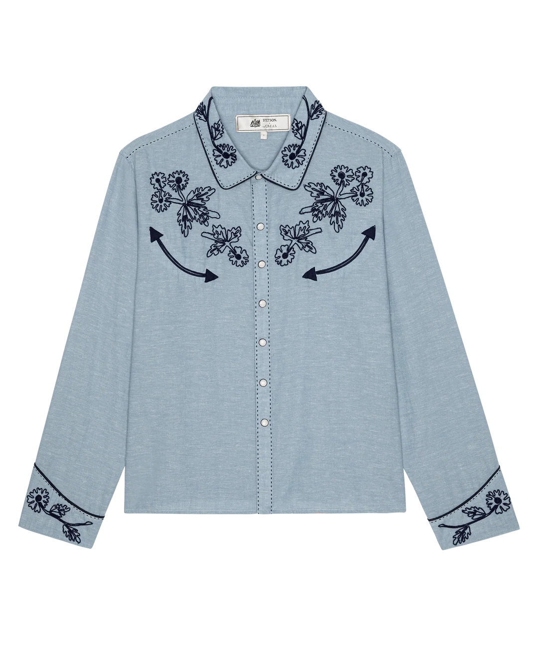 The Great The Chambray Embroidered Western Shirt T1498592E