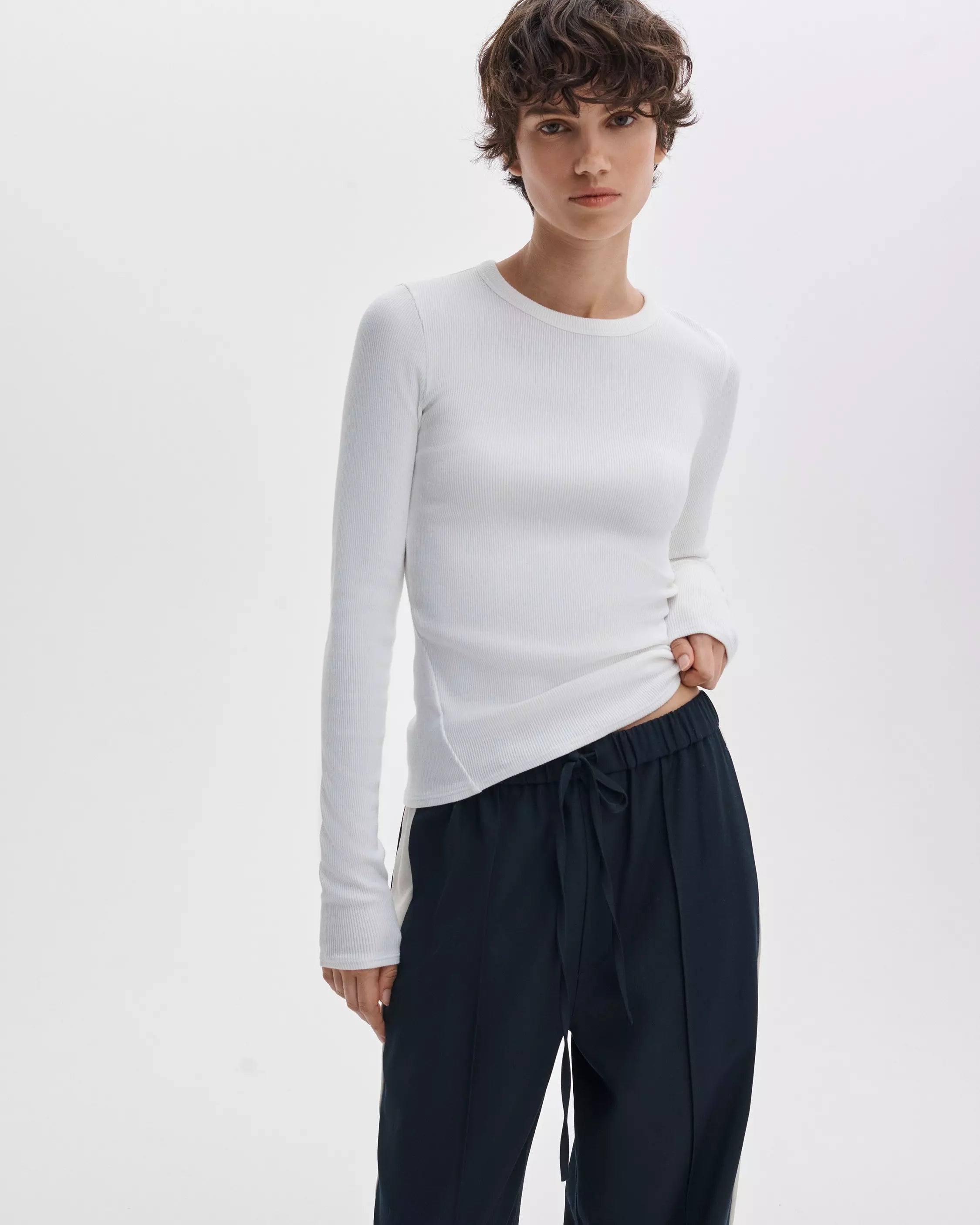 Rag & Bone Essential Rib Long Sleeve Shirt