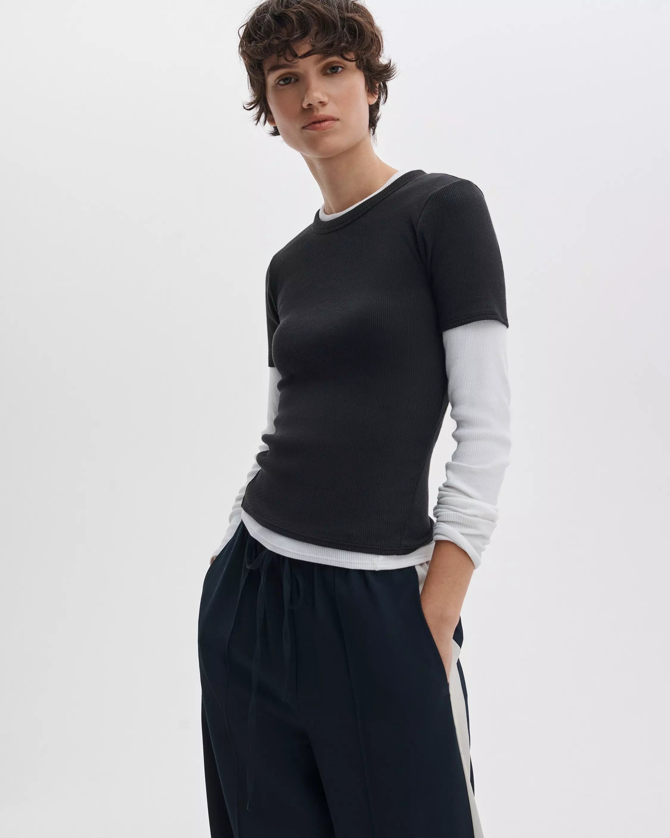 Rag & Bone Essential Ribbed Tee Shirt