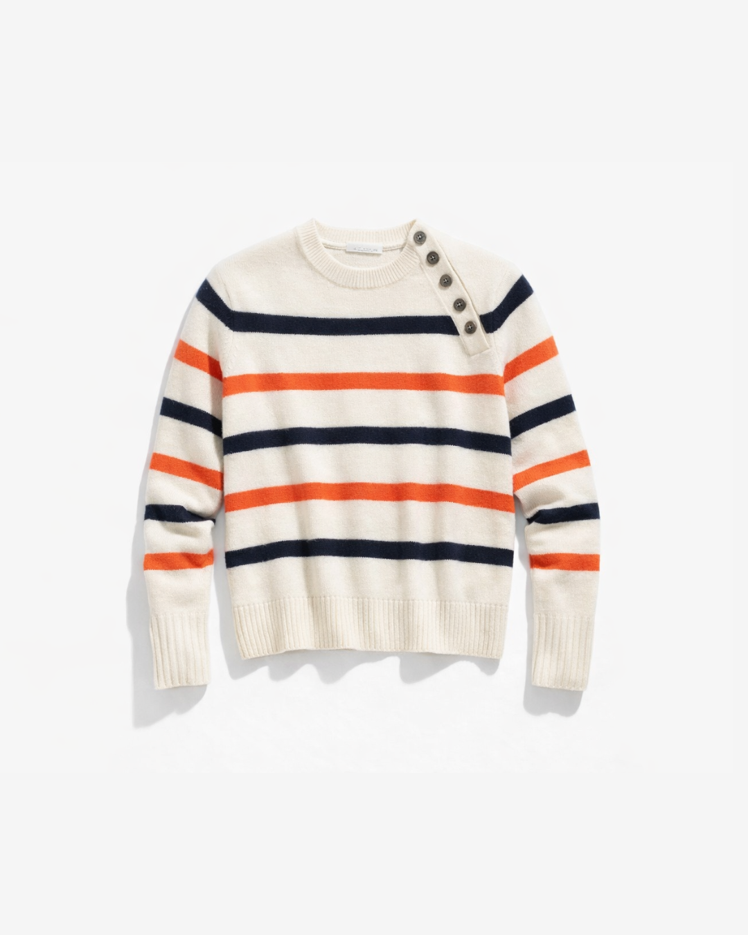 White + Warren Cashmere Striped Sweater 21635