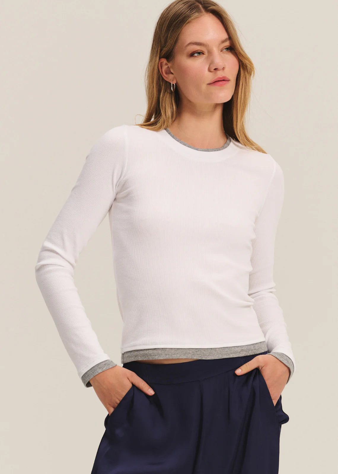 Velvet Novato Long Sleeve Crew Neck Top