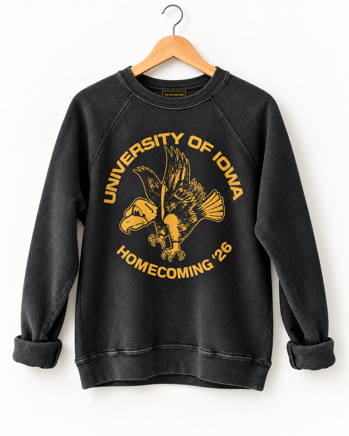 Retro Brand HOMECOMING "OG Herky" Unisex Vintage Washed Sweatshirt *Limited Edition