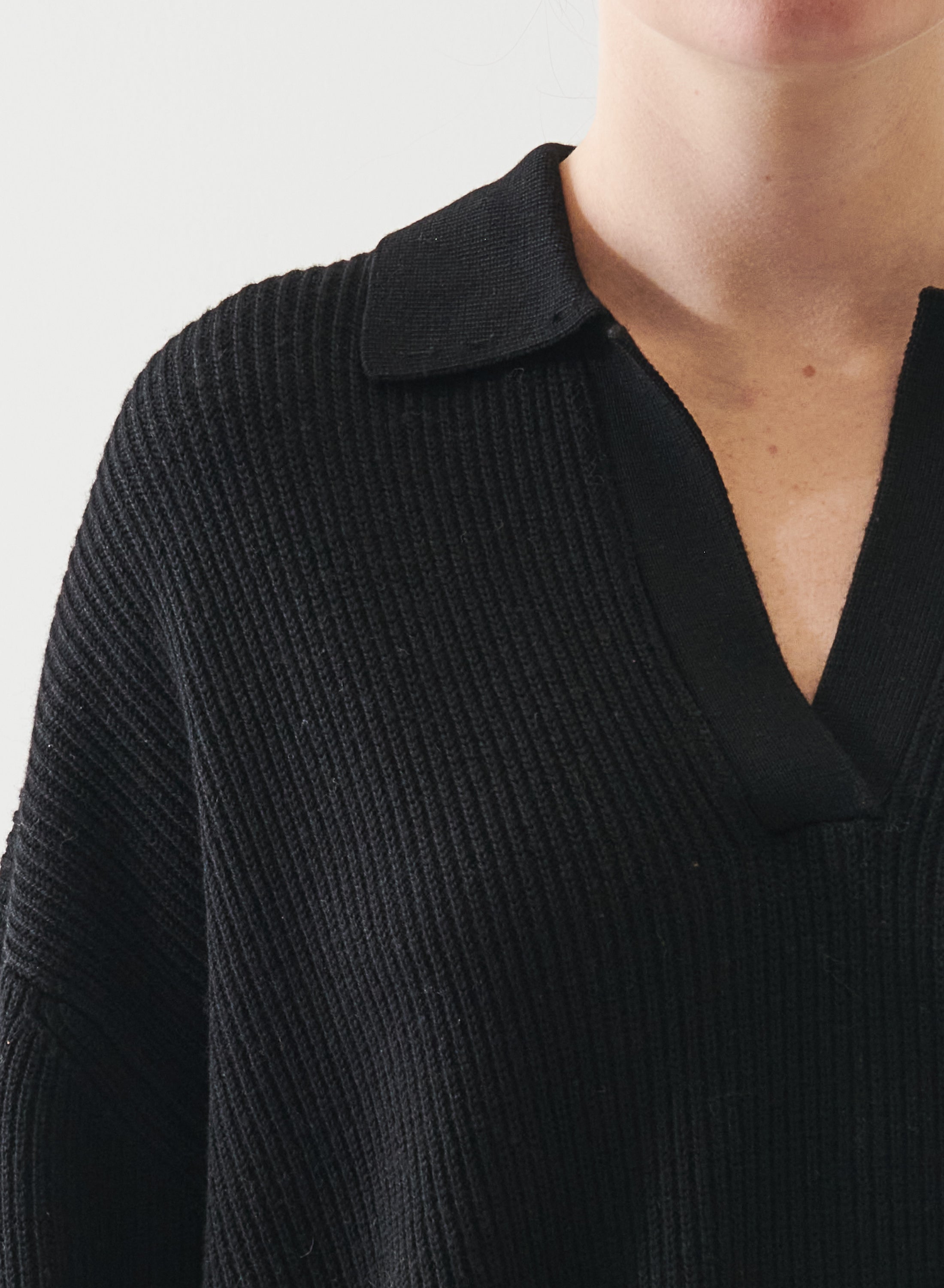 Patrick Assaraf XFine Merino Rib Relaxed Polo W119P16Y