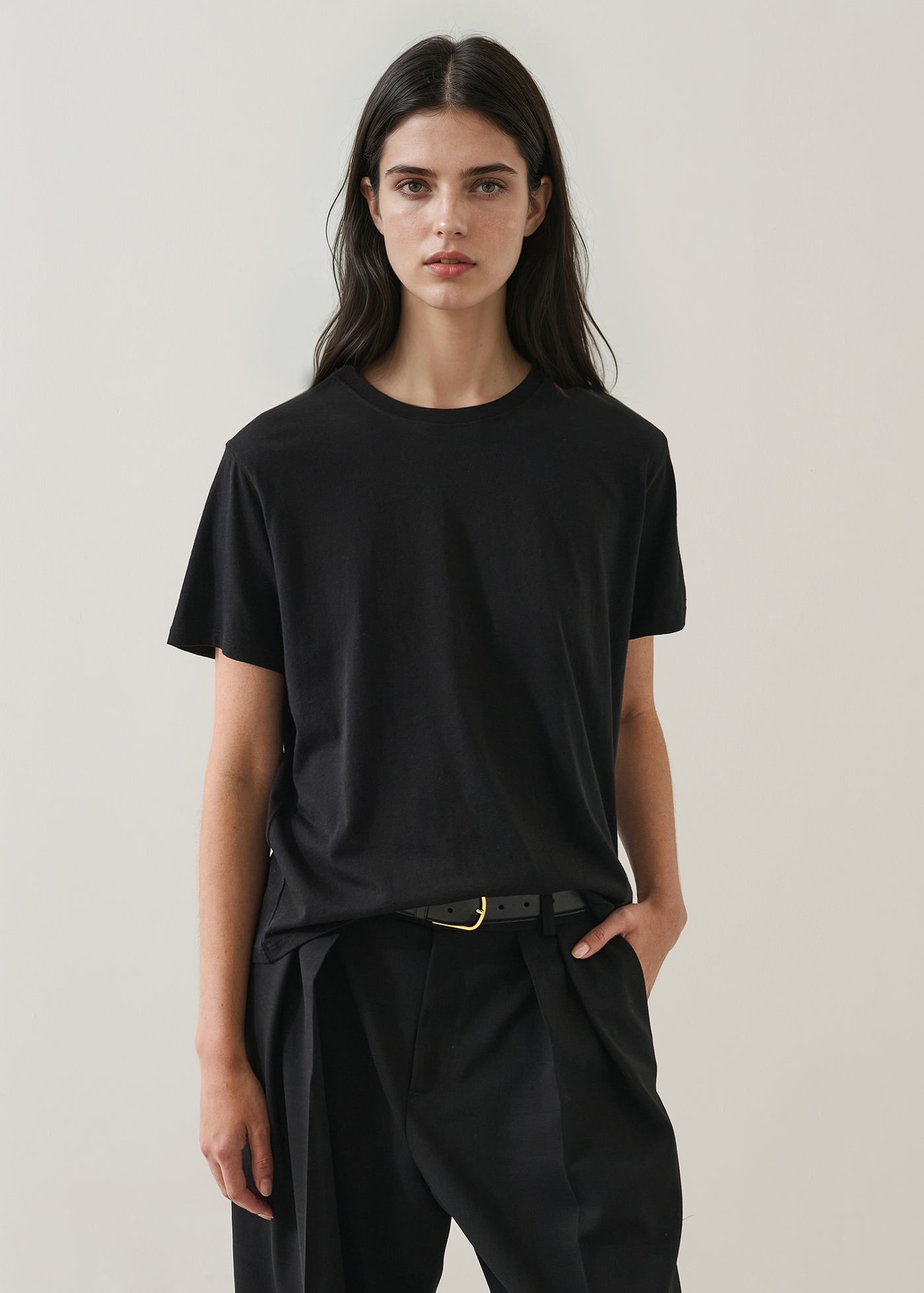 Patrick Assaraf Lightweight Pima Cotton Boyfriend T-Shirt W92C05